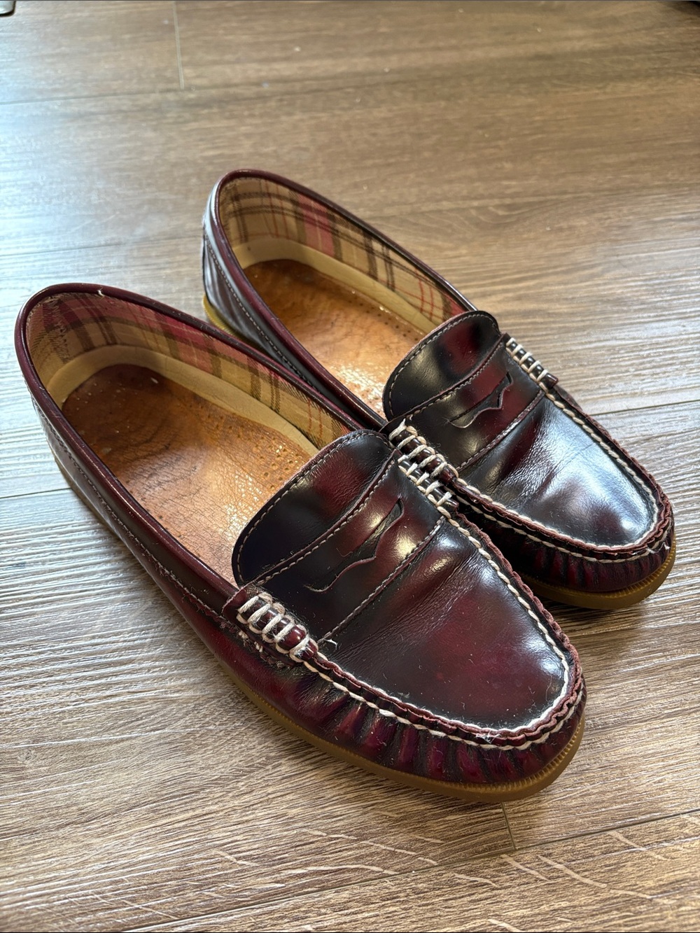 Sperry Women's Burgundy Patent Leather Penny Loafers